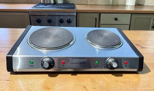 Cuisinart CB-60 Cast Iron Double Burner 1800W Electric Countertop Hot Plate