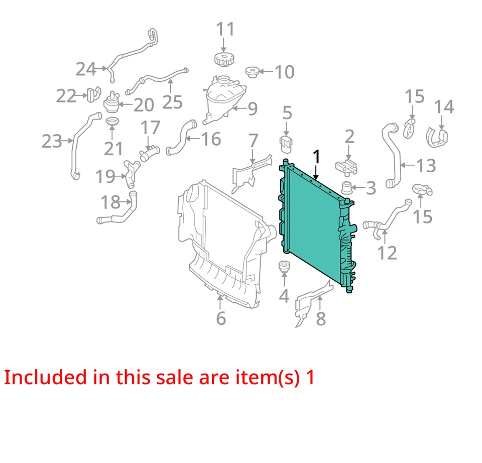 Radiator 251 Type R350 Fits 09-12 MERCEDES R-CLASS 831304 - Image 2 of 4