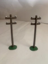 2-Telephone Poles Barclay Manoil Toy Soldier Lineman JAGS Toy Conversions Train