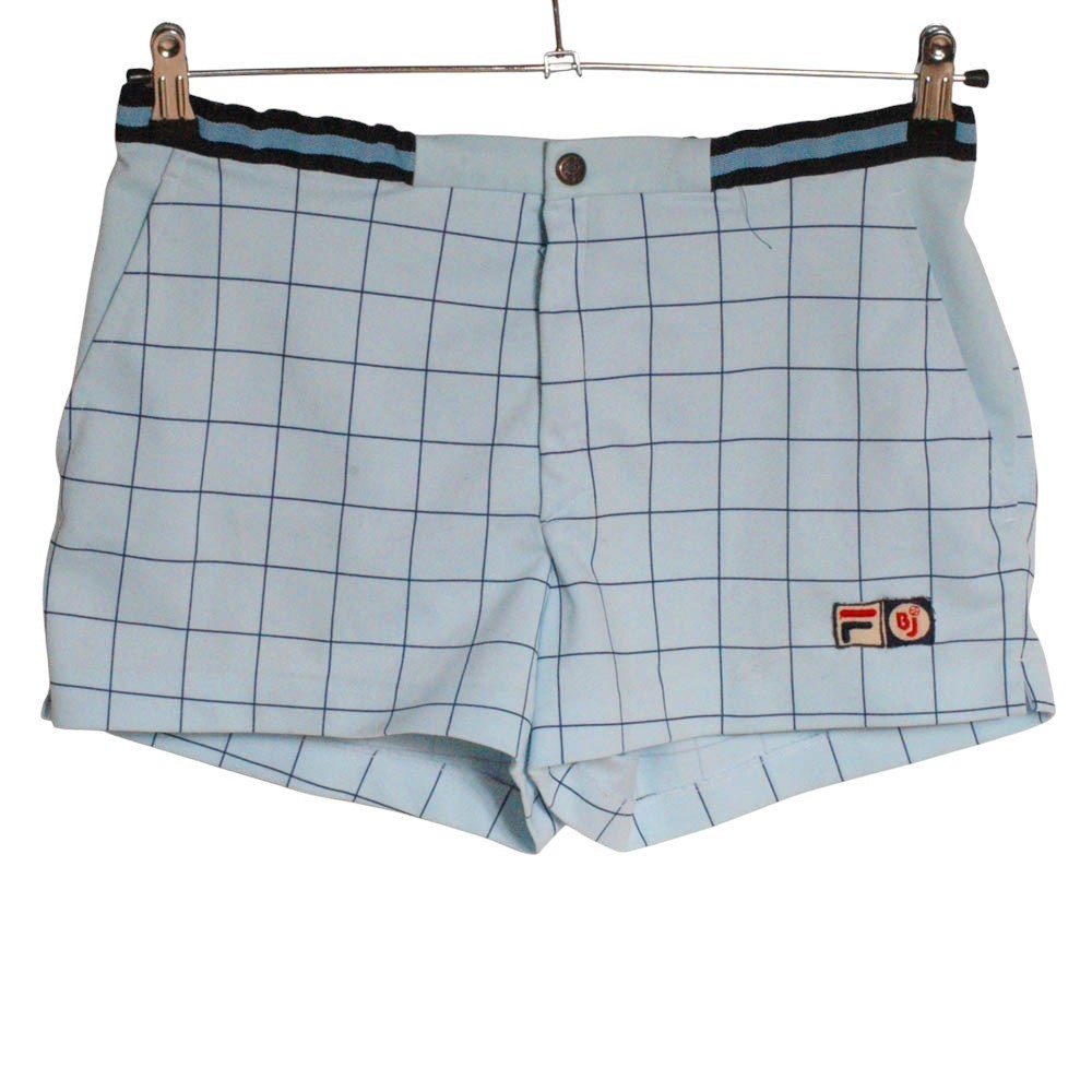 VINTAGE  FILA BJORN BORG TEREZZAN WINDOW PANE 1977-78 TENNIS SHORTS | SIZE W30