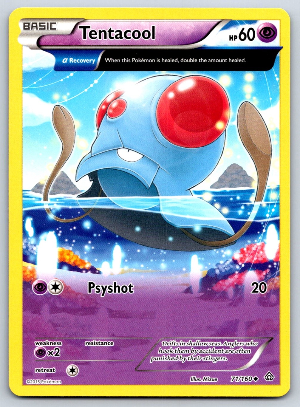 Tentacool (Alpha) - XY - Primal Clash 71/160 Uncommon NM