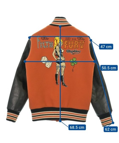 NEIGHBORHOOD Varsity Jackets OrangexBlack (Approx. M) 2200575568020 - Picture 7 of 7