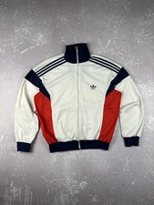 Vintage 90s Adidas Firebird Track Top Made in England Mens M White