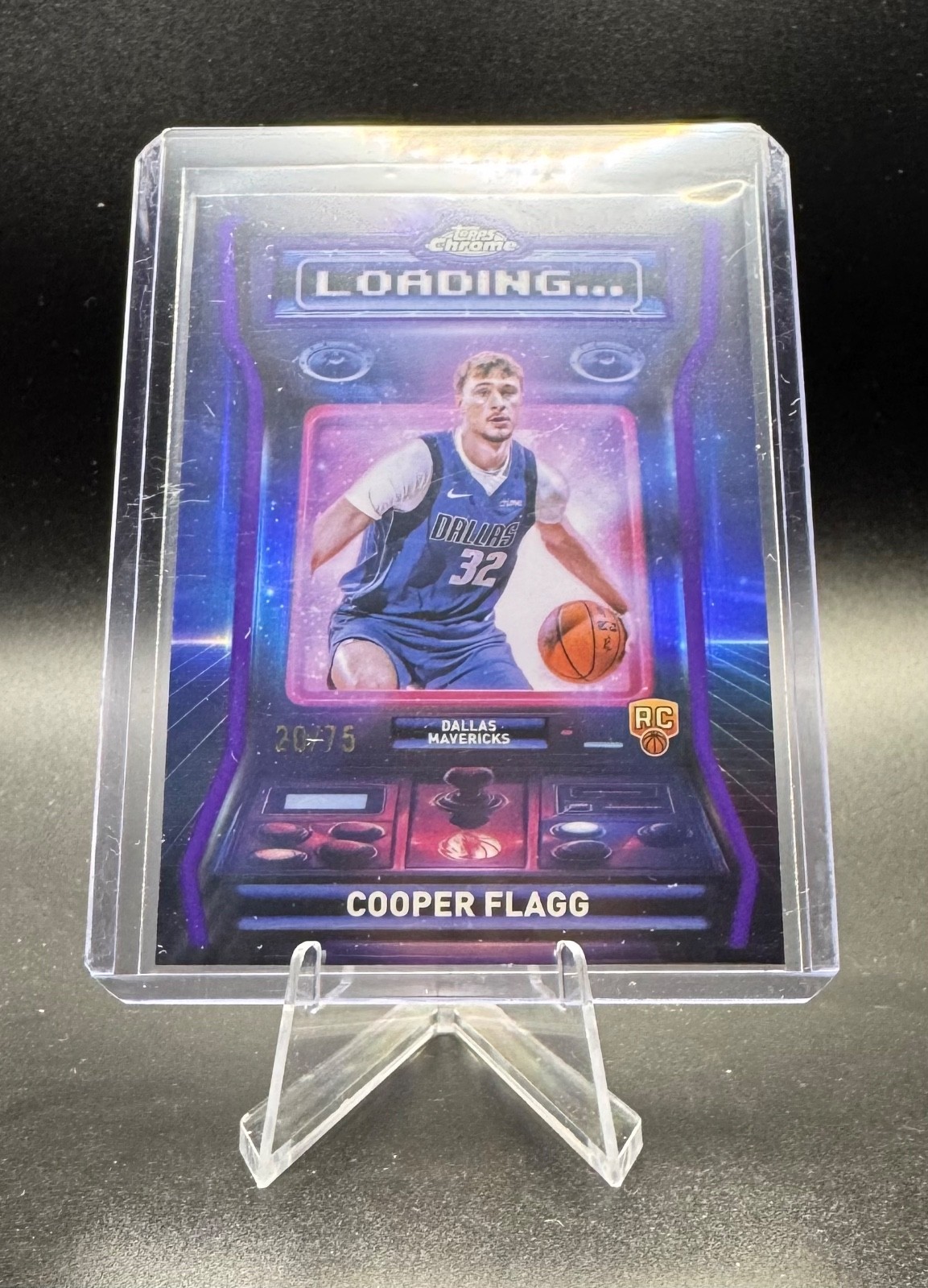 Cooper Flagg 2025-26 Topps Chrome Loading Purple Refractor Rookie RC /75