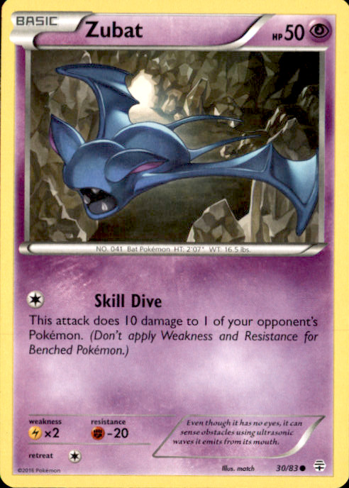 Zubat Common Generations 30/83 NM match 2016