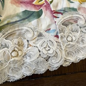 Vanity Fair Vtg Slip Camisole Set Floral Lace Antron III Nylon 38 L Women's USA