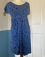 Jo Jo Maman bebe, maternity and nursing dress, size s, blue floral