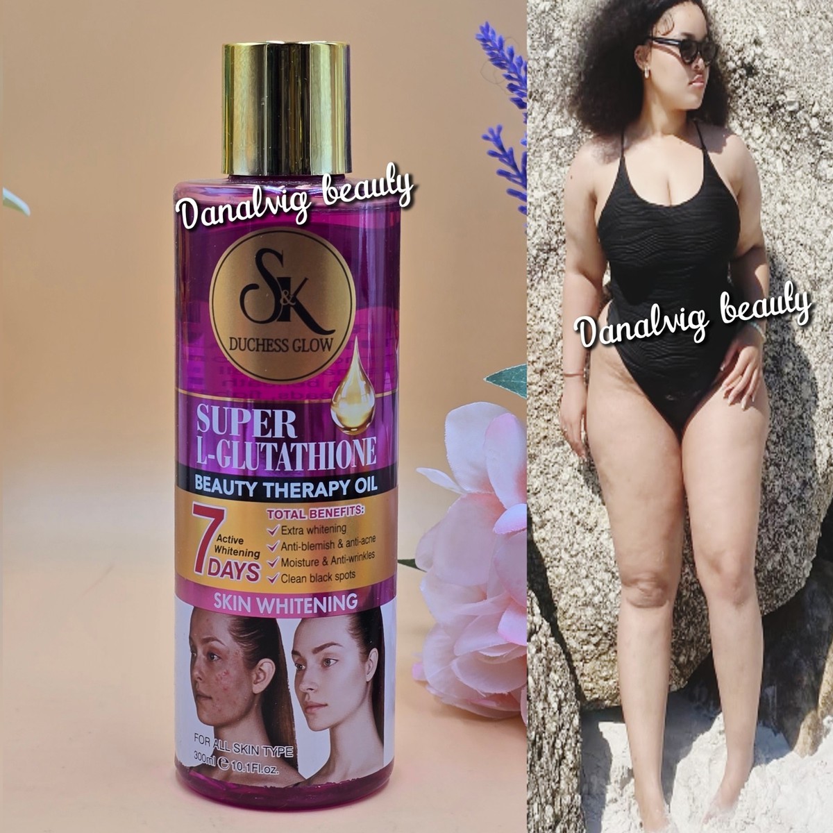 glutathione oil for skin whitening SK Duchess Glow, Luminous Glow Body L-Glutathion Oil 7Days Skin Whitening  Oil main image 0