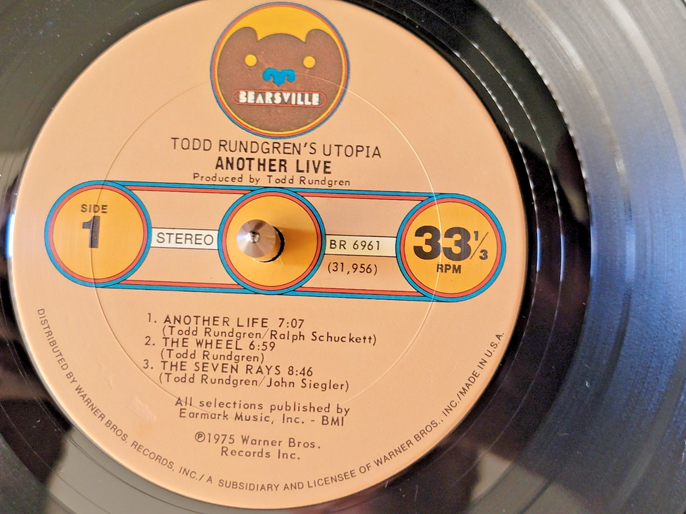 Todd Rundgren's 1975 Record Utopia - Another Live Vinyl LP is EX+ | eBay