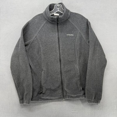 Columbia Men's Gray Fleece Full Zip Jacket Size XL Outdoor Casual