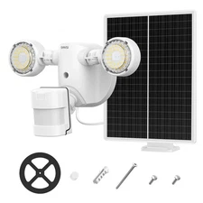 Outdoor Solar Flood Light, 500LM Motion Sensor Flood Light,5000K with Battery