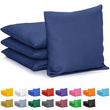 GoSports Cornhole Bean Bags Set of 4 - Regulation All Weather - 6 x 6", Navy