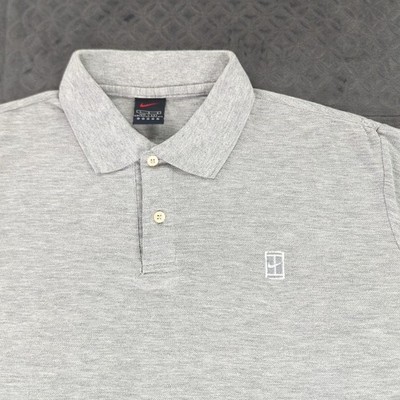 Nike Court Tennis Polo Shirt Alpha Project VTG Short Sleeve Men Large USA Made