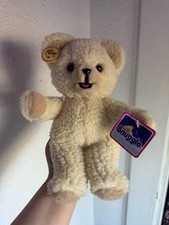 Russ Snuggle Fabric Softener Advertising Plush Teddy Bear, White/Beige, 1986