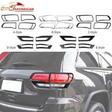 For 2014-2020 Jeep Grand Cherokee Gloss Black Tail Light Lamp Cover Trim Bezel