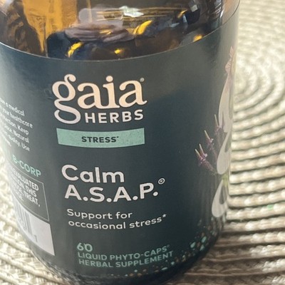 Gaia Herbs Adrenal Health Daily Stress Support 60 Liquid Caps New Exp 10/2028 