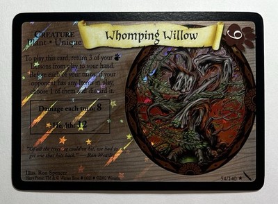 Harry Potter TCG Whomping Willow Holo Foil WOTC Chamber of Secrets Unplayed