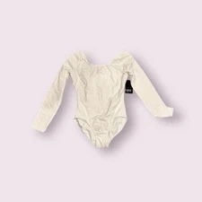 Bloch White Long Sleeve Leotard Women’s Large NWT