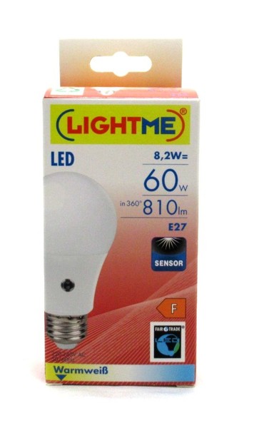 Lightme Led Leuchtmittel Mit Sensor E27 8,2W=60W 810Lm Warmweiß 2700K 851669-image
