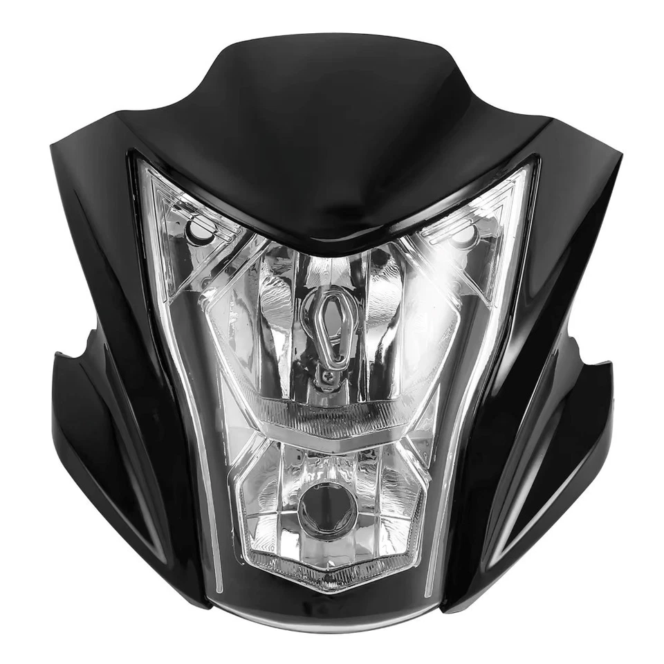 Conjunto de faros delanteros negros para motocicleta Kawasaki ER-6N ER650 para 2012-2018 Foto 3 de 4