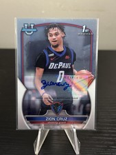 2022-23 Bowman University Chrome #91 Zion Cruz Chrome Prospect Auto