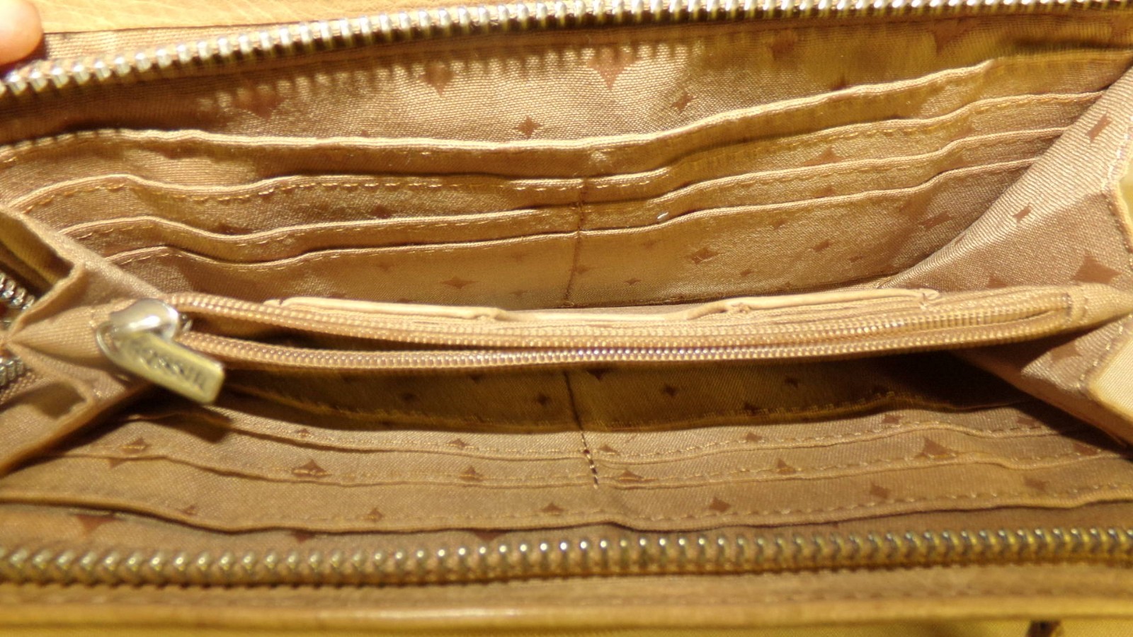 Fossil Multicolor Patchwork Leather Zip Clutch Bo… - image 4