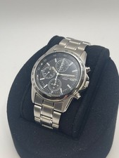 Seiko Chronograph 7T92-0DW0 100M Large Arm Used Black Dial Watch