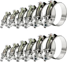12pcs Hose Clamp Set T-bolt Radiator Heavy Duty Hose Clamps 6 Size 34 2