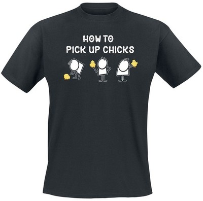 Sprüche T-Shirt Herren How To Pick Up Chicks schwarz Funartikel, Nachhaltigkeit