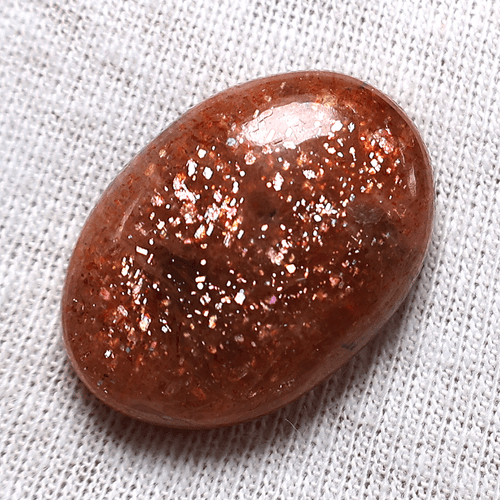 Lot 5 Pcs Natural Confetti Sunstone AAA Grade 23mm-25mm Oval Cabochon Gemstones - Picture 6 of 13