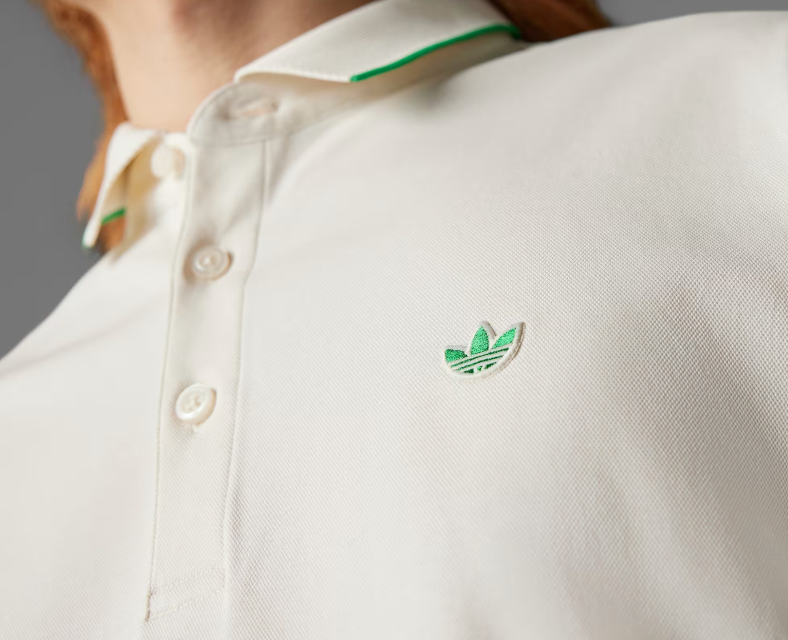 NEW MENS ADIDAS ORIGINALS TREFOIL POLO SHIRT ~SIZE XL  #JH3861 WHITE/GREEN thumbnail 3