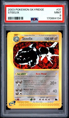 2003 POKEMON SKYRIDGE #31 STEELIX PSA 9