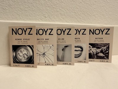 NOYZ Eau de Parfum Sample Set 5pc Rinse Cycle Sh**ty Day 12:00 Unmute Detour