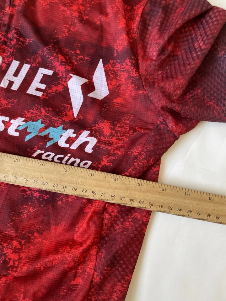 Camiseta deportiva de ciclismo Panache Houndstooth Racing para mujer roja mediana  Foto 2 de 4