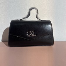 CXL by Christian Lacroix Crossbody Bag Womens black Line Matte Patent MSRP $88