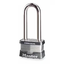 Master Lock 5Lj Padlock, Keyed Different, Long Shackle, Rectangular Steel Body,