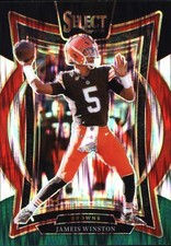 2024 Panini Select Jameis Winston Black & Green Prizm Shock #67 Cleveland Browns