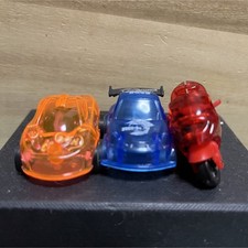 Pull-back mini car and motorcycle set of 3
