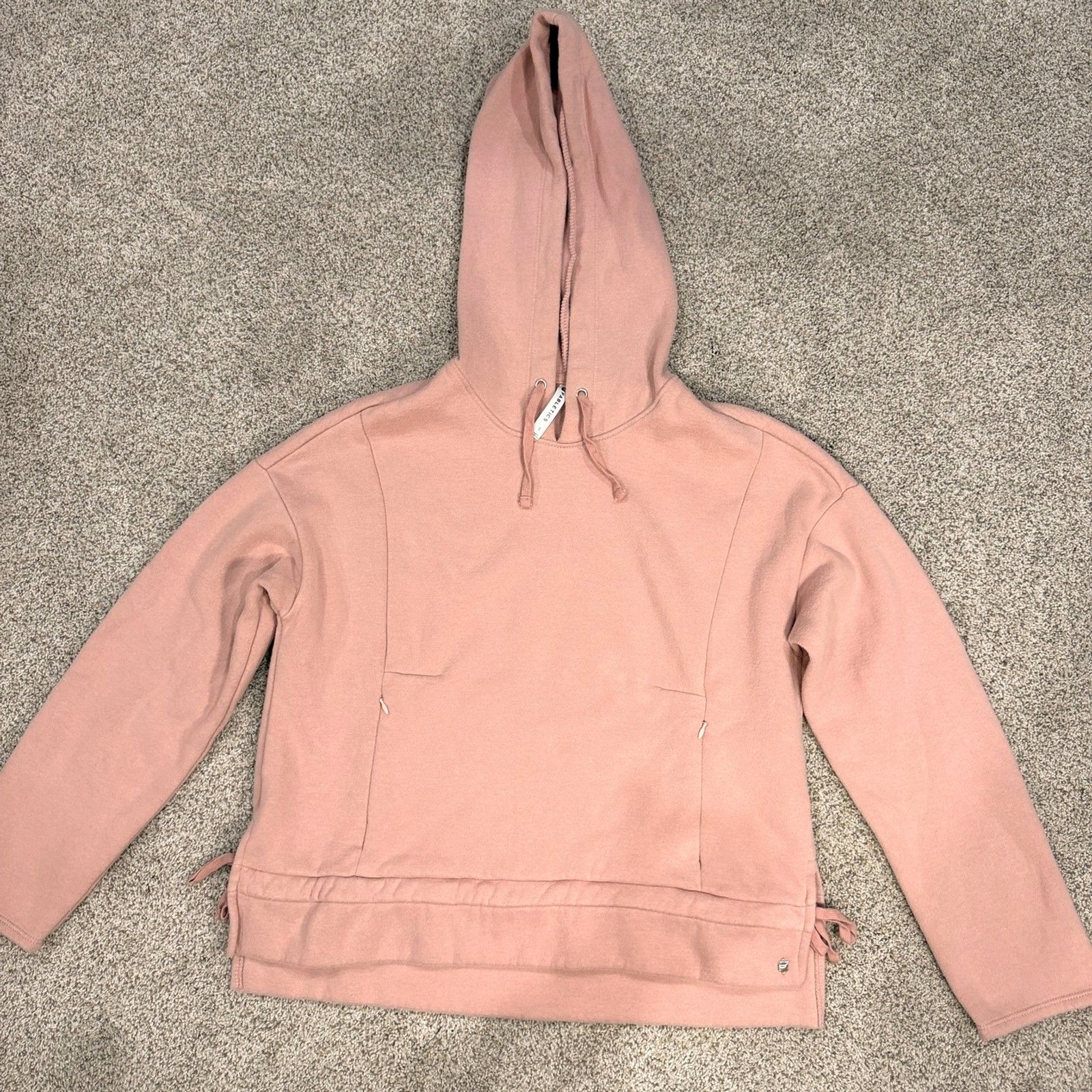 Fabletics Light Pink Drawstring Hem Pullover Hood… - image 2