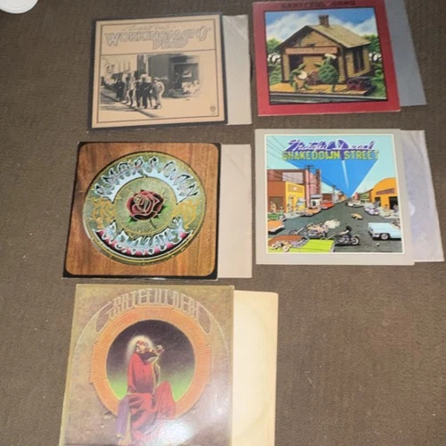 Grateful Dead Vinyl Lot of 5  - American, Shakedown Street, Terrapin, Workingman