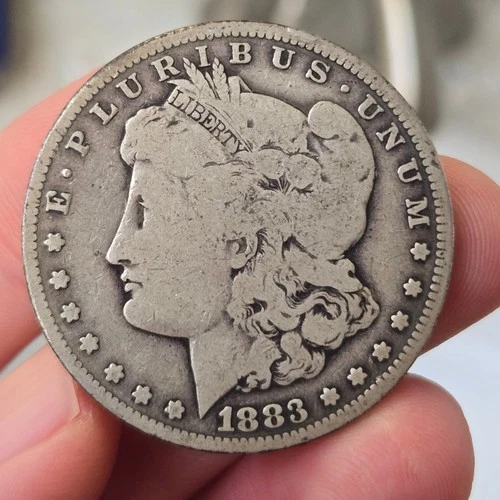 1883-CC Morgan Silver Dollar VG semi key date vapq