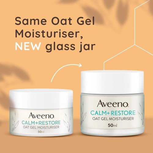 Aveeno Face Calm+Restore Oat Gel Moisturiser (1x 50ml) - FREE SHIPPING - Picture 4 of 7