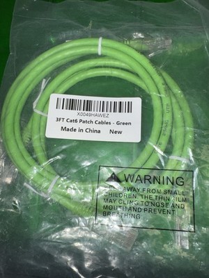 4 Pack Cat6 Ethernet Patch Cable 3ft Green RJ45 Network LAN