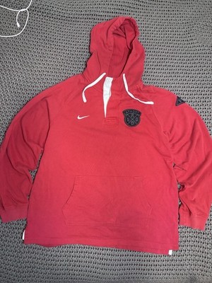 Nike red athletic hoodie. in good condition. XL size. Has few barely seen stains