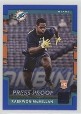 2017 Panini Donruss Rookies Press Proof Blue Raekwon McMillan #381 2f4