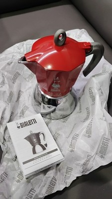 Bialetti Induction Moka Pot 6 Cup Red   Stovetop Espresso Coffee Maker,