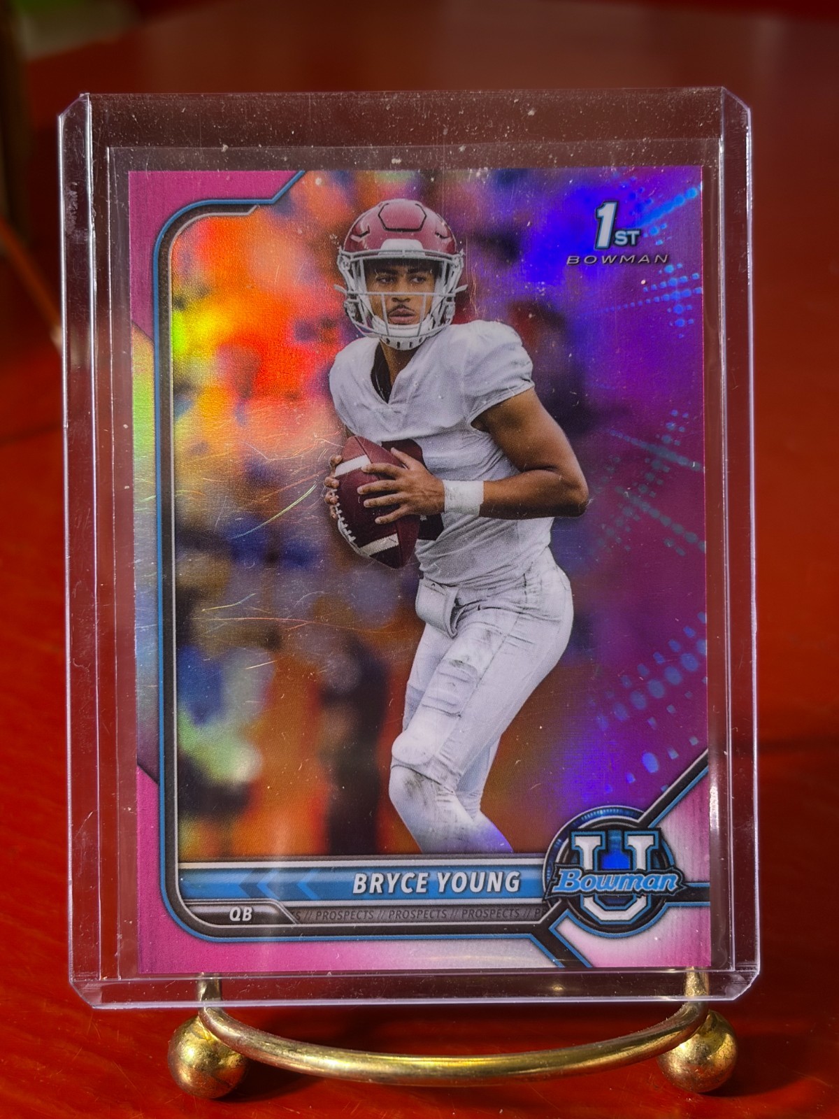 2022 Bowman University Chrome - Bryce Young #1 Pink Refractor (RC)