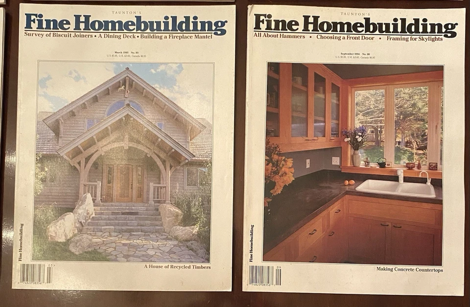 Lot 10 Magazines FINE HOMEBUILDING 1984 - 1996 Foto 3 de 4
