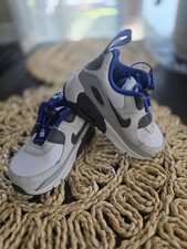 Worn Once Nike Air Max 90 Toggle "Grey Fog/Blue/Iron Grey" Toddler Size 3C