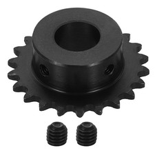 #25 Chain Roller Sprocket 15mm Bore 47.5mm OD, 22 Tooth with Set Screws